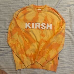 Kirsh Orange Tie-Dye Crewneck Sweater